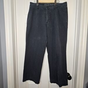 Old Navy Blue Pinstripe Chinos Pants Trousers Mens Size Waist 34